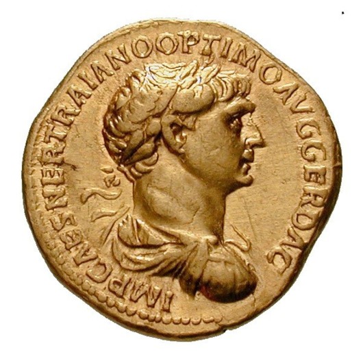 Moneda Aureus a împăratului Traian