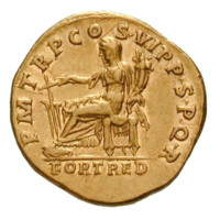 Moneda Aureus a împăratului Traian