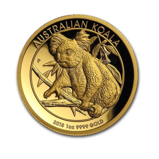 Koala 2018 - monedă din aur pur 1 OZ