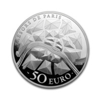 Comorile Parisului - Podul Alexandru al III-lea Monedă din argint 5 oz PROOF