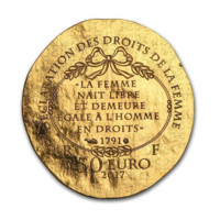 Olympe de Gouges zlatá mince 1\/4 oz proof