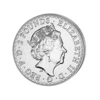 Britannia 2017 stříbrná mince pozlacená