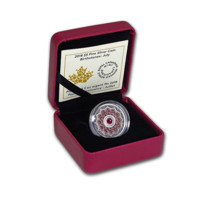 Birthstone Iulie - monedă din argint decorată cu cristal original Swarovski
