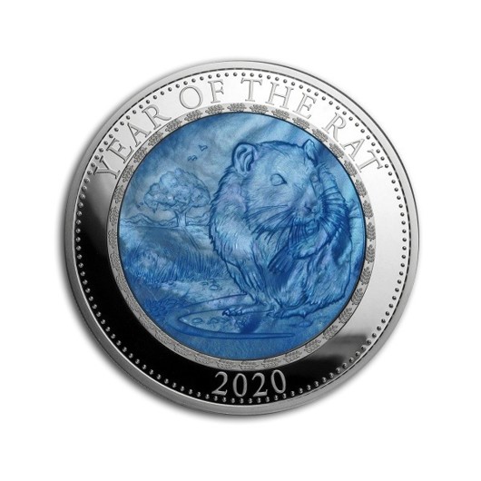 Anul șobolanului 2020 - monedă din argint 5 oz