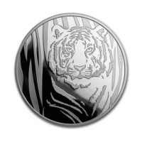Tigrul ascuns din argint pur