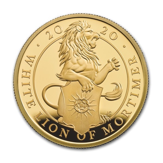 Leul Alb din Mortimer monedă din aur Proof 1/4 oz