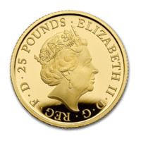 Leul Alb din Mortimer monedă din aur Proof 1/4 oz