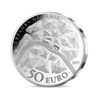 Comorile Parisului - Turnul Eiffel monedă din argint 5 oz PROOF