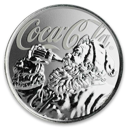 Coca Cola monedă din argint în blister colector