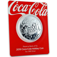Coca Cola monedă din argint în blister colector