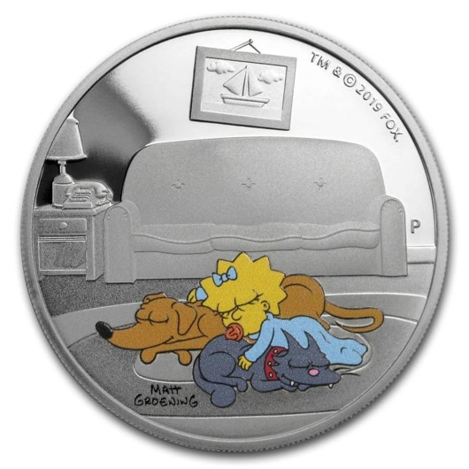 Maggie Simpson monedă dn argint 1 oz Proof