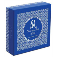 Anul Șobolanului 2020 monedă din 1 oz argint Proof